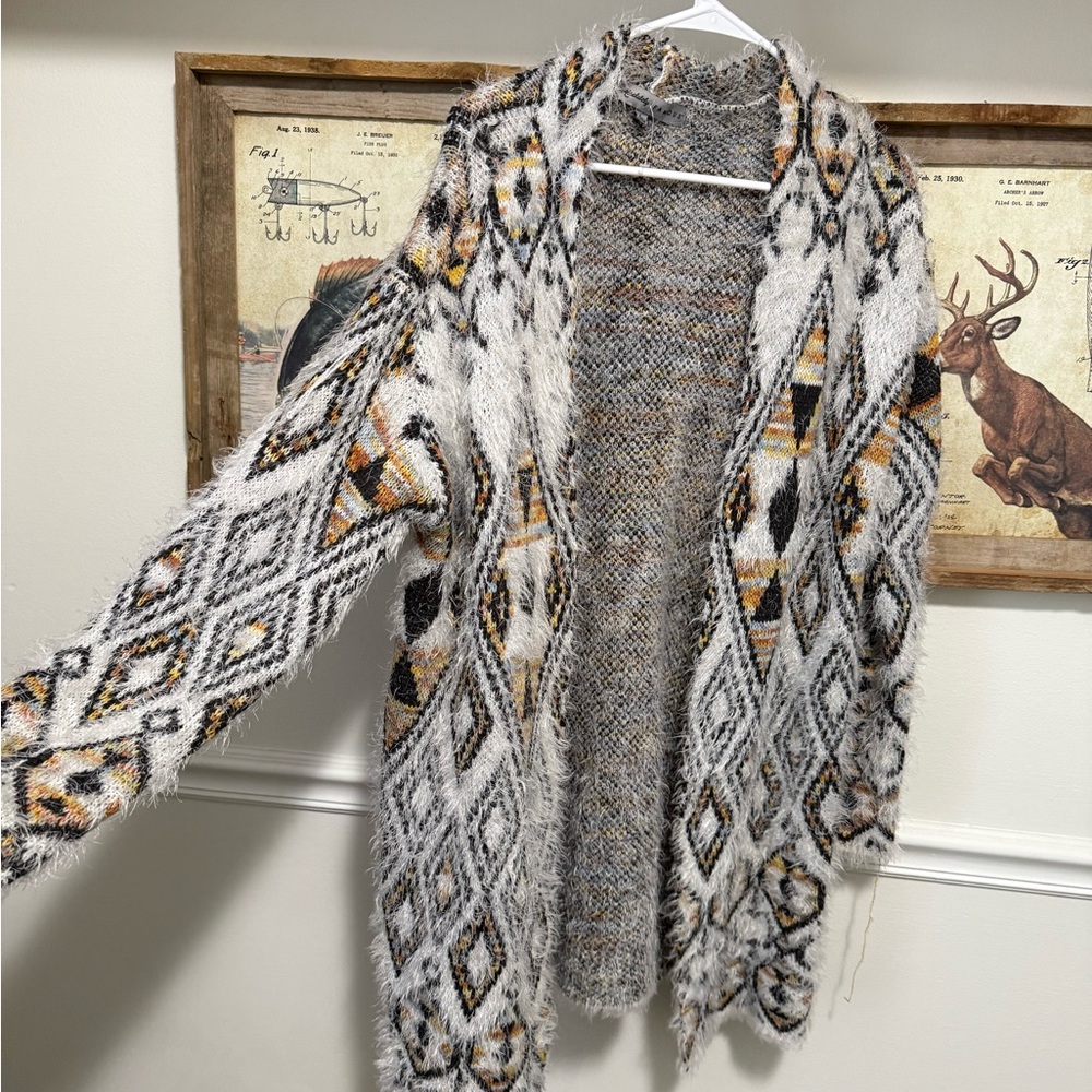 Western Aztec Cardigan Sweater